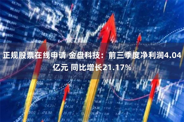 正规股票在线申请 金盘科技：前三季度净利润4.04亿元 同比增长21.17%