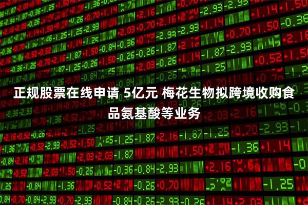 正规股票在线申请 5亿元 梅花生物拟跨境收购食品氨基酸等业务